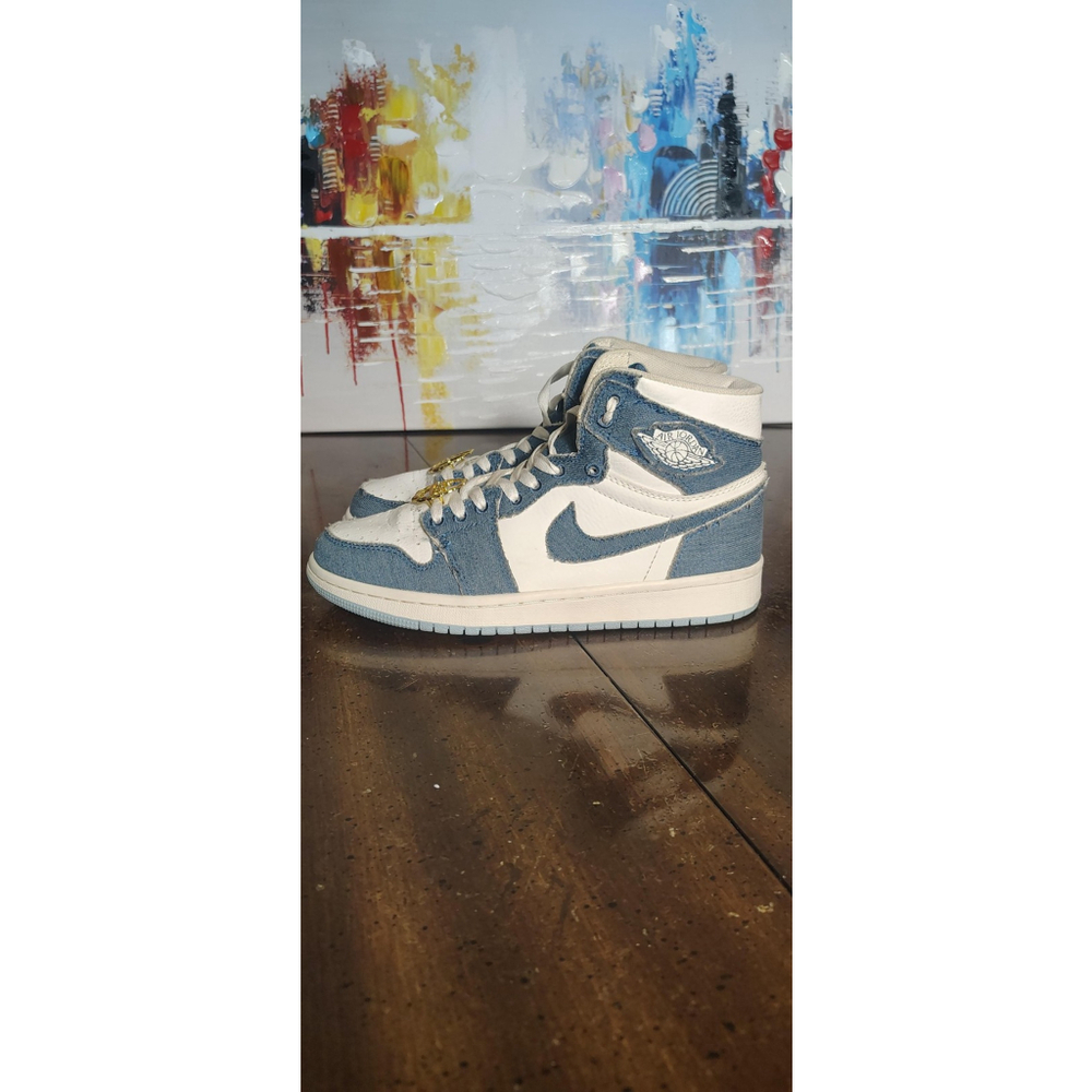 Jordan Air Jordan 1 Mid SE Denim Shoes Mens Size 8 Blue Sneakers DM9036-104